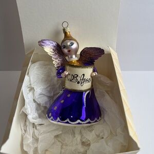 Old World Christmas Style Angel Songbook Collection Glass Blown Ornament
